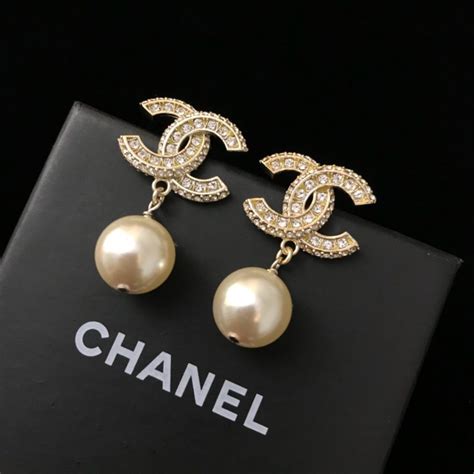 rectangular earrings with the name chanel spelled out in diamonds|chanel jewelry cc.